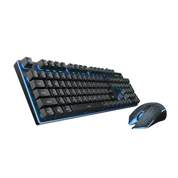 RAPOO V100S ADJUSTABLE BACKLIT GAMING KEYBOARD & OPTICAL GAMING MOUSE COMBO
