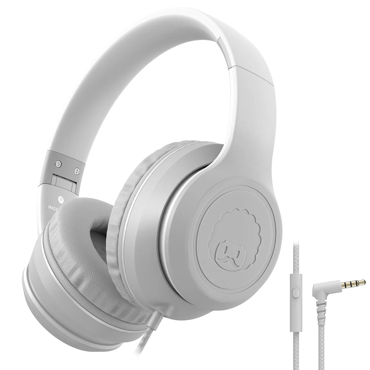 Rockpapa L22 Folding Wired Kids Headphones with Microphone for School Travel Laptop Tablet