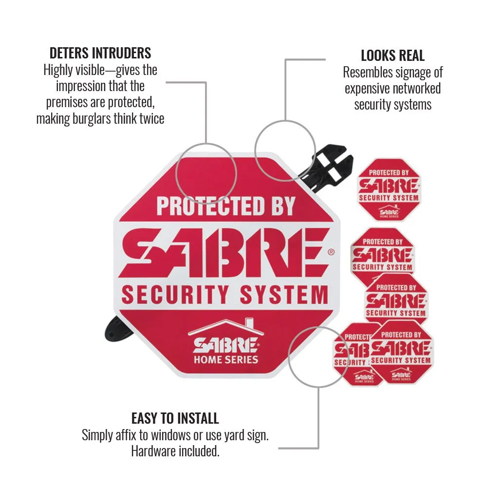 Sabre Security System Sign