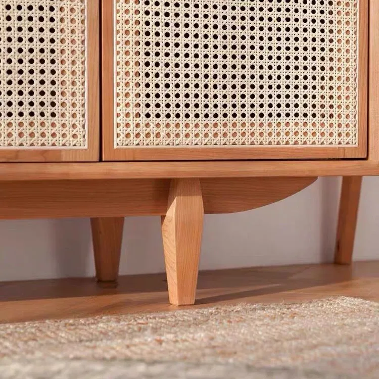 SADIE Rattan Buffet Sideboard Solid Wood Coastal Island ( 2 Color 2 Size )