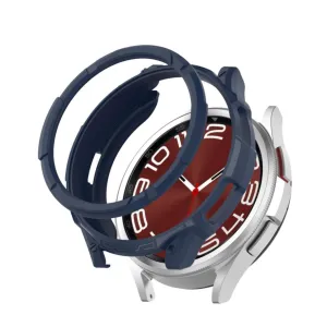 Samsung Galaxy Watch 6 Classic (47mm) Rubber Case Bumper with Bezel Ring - Blue