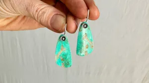 Santo Domingo Pueblo Turquoise Earrings. Kewa. Native American. 1272