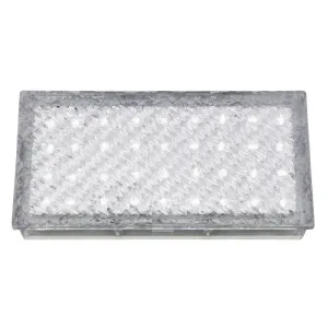 Searchlight 9915WH Led Recessed Indoor & Outdoor Walkover Clear Rectangle - White Led