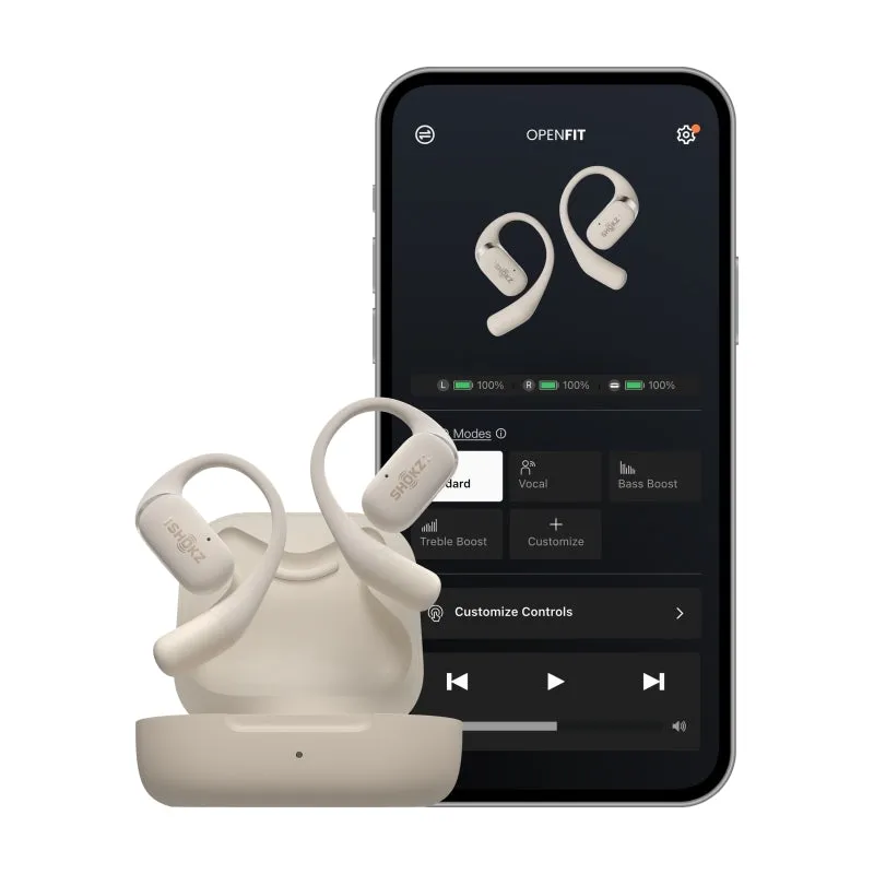SHOKZ OpenFit Open Ear True Wireless Bone Conduction Earbuds - Beige