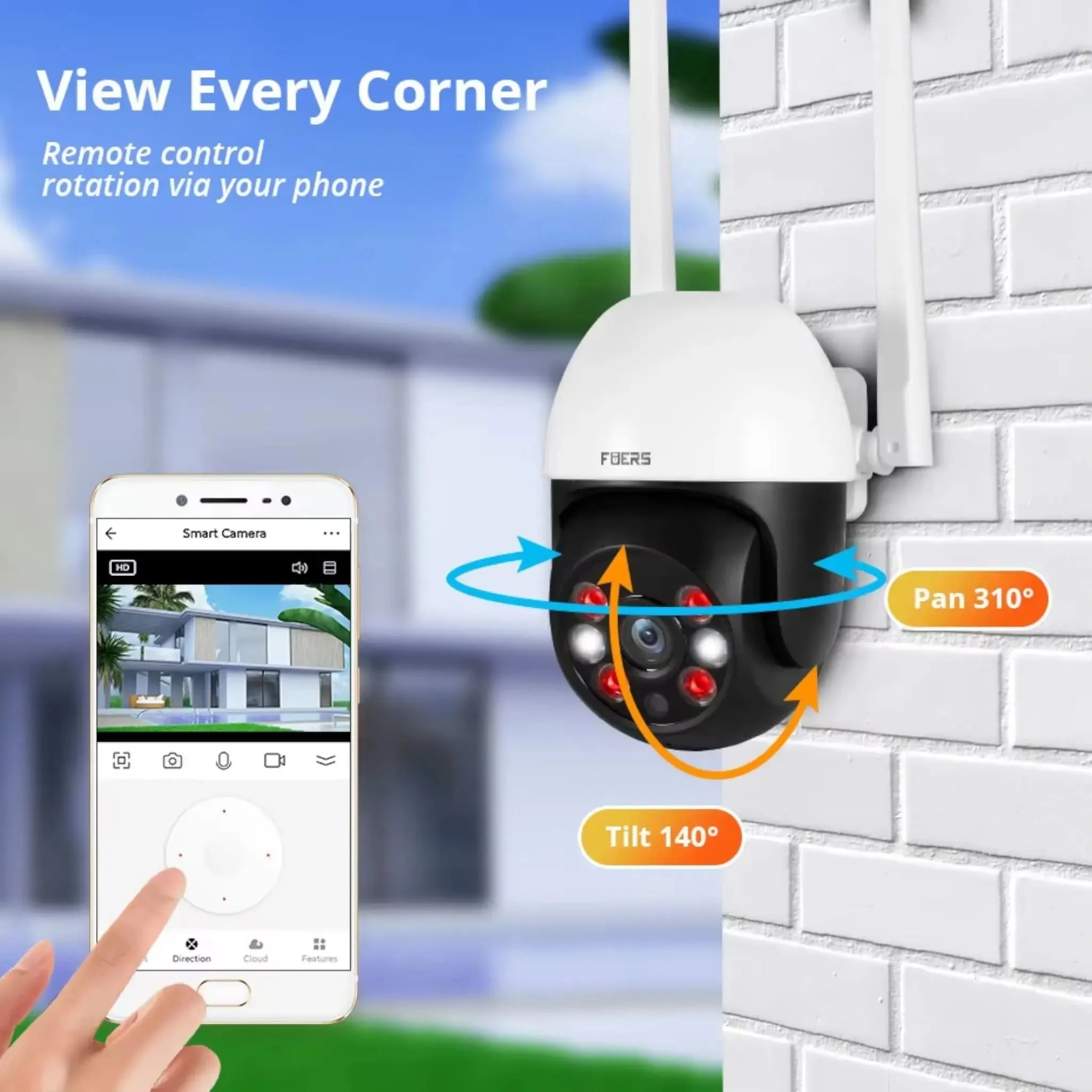 Smart Security IP Camera – Outdoor Motion Tracking & Detection
