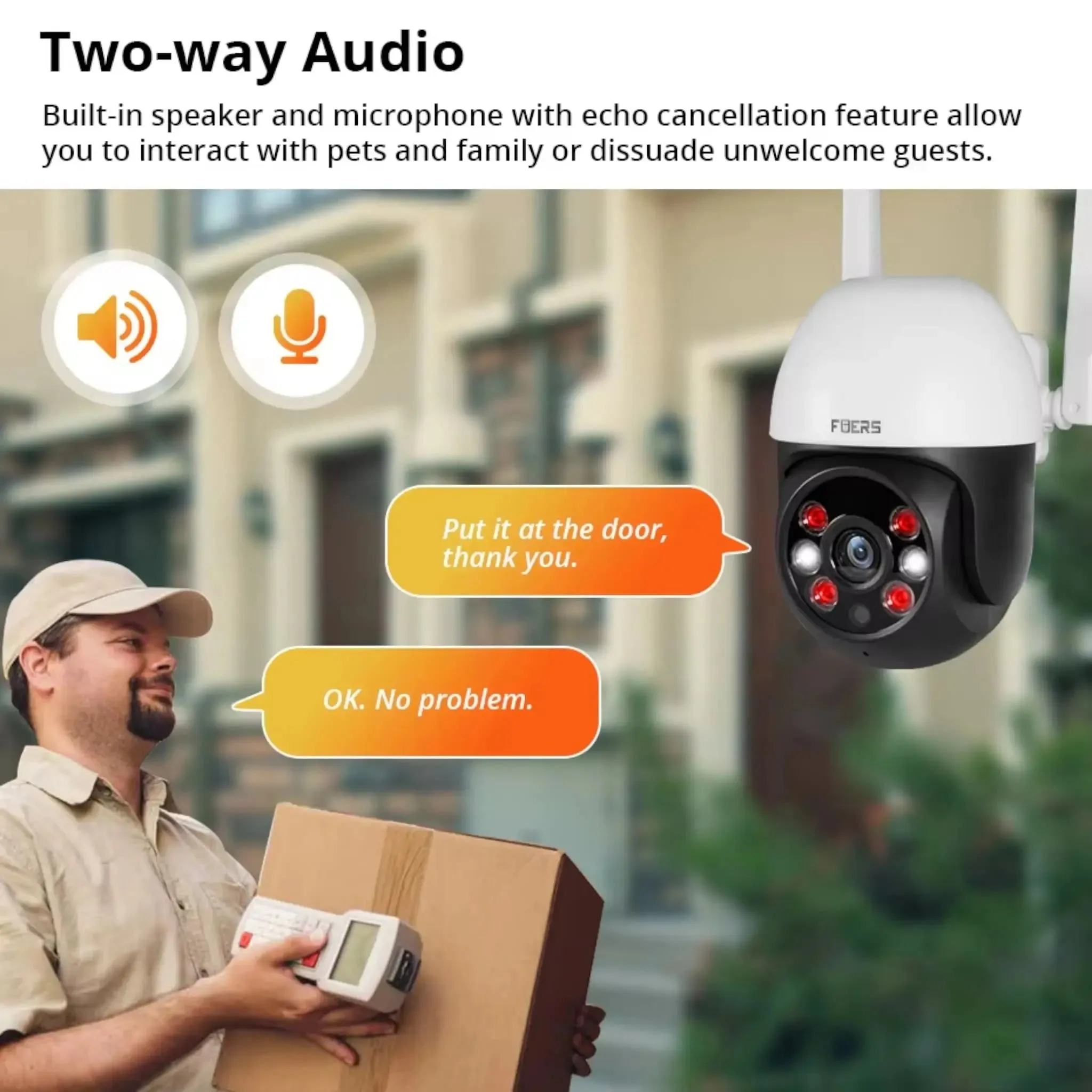 Smart Security IP Camera – Outdoor Motion Tracking & Detection