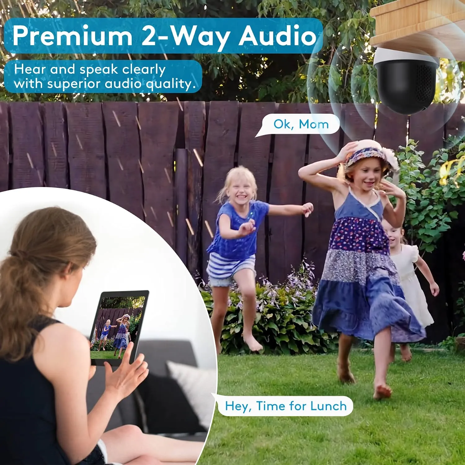 Solar Powered 2.4G WiFi 360° View Pan Tilt Strobe Wireless Outdoor Home Security System with Motion Detection Siren and Clear Night Vision