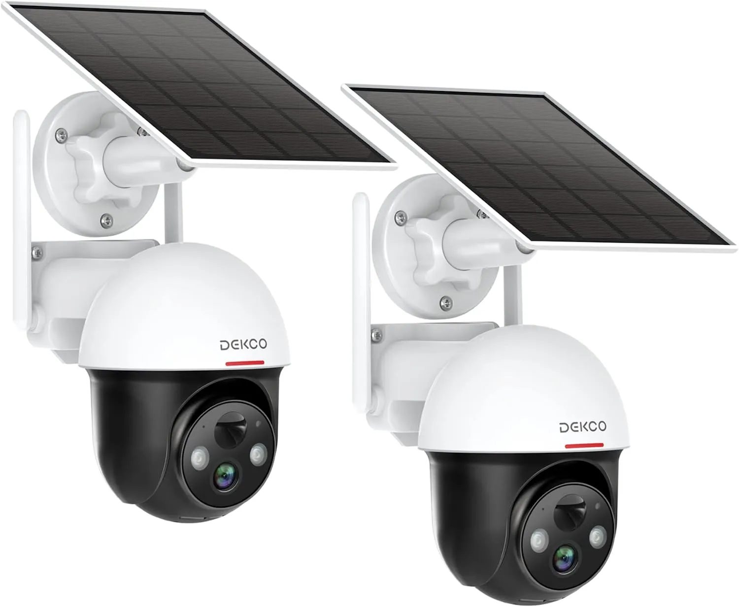 Solar Powered 2.4G WiFi 360° View Pan Tilt Strobe Wireless Outdoor Home Security System with Motion Detection Siren and Clear Night Vision