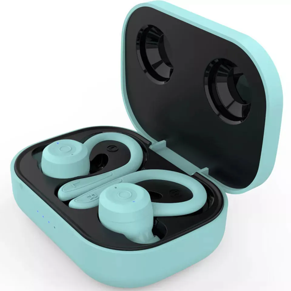 T20 Stereo True Wireless Bluetooth Sports Earphones with Earhook 2-in-1 Combo Super Bass Big Battery Headset