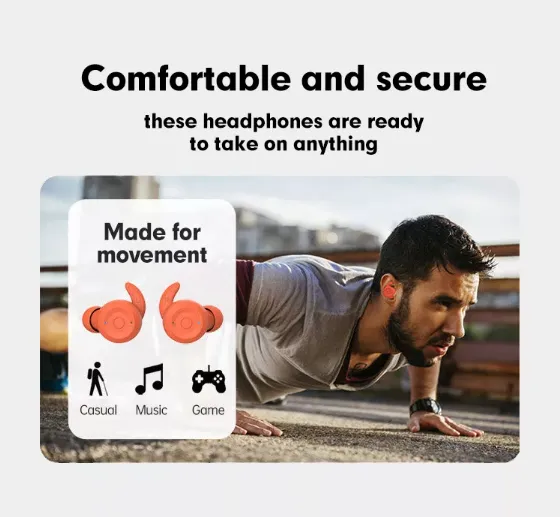 T20 Stereo True Wireless Bluetooth Sports Earphones with Earhook 2-in-1 Combo Super Bass Big Battery Headset