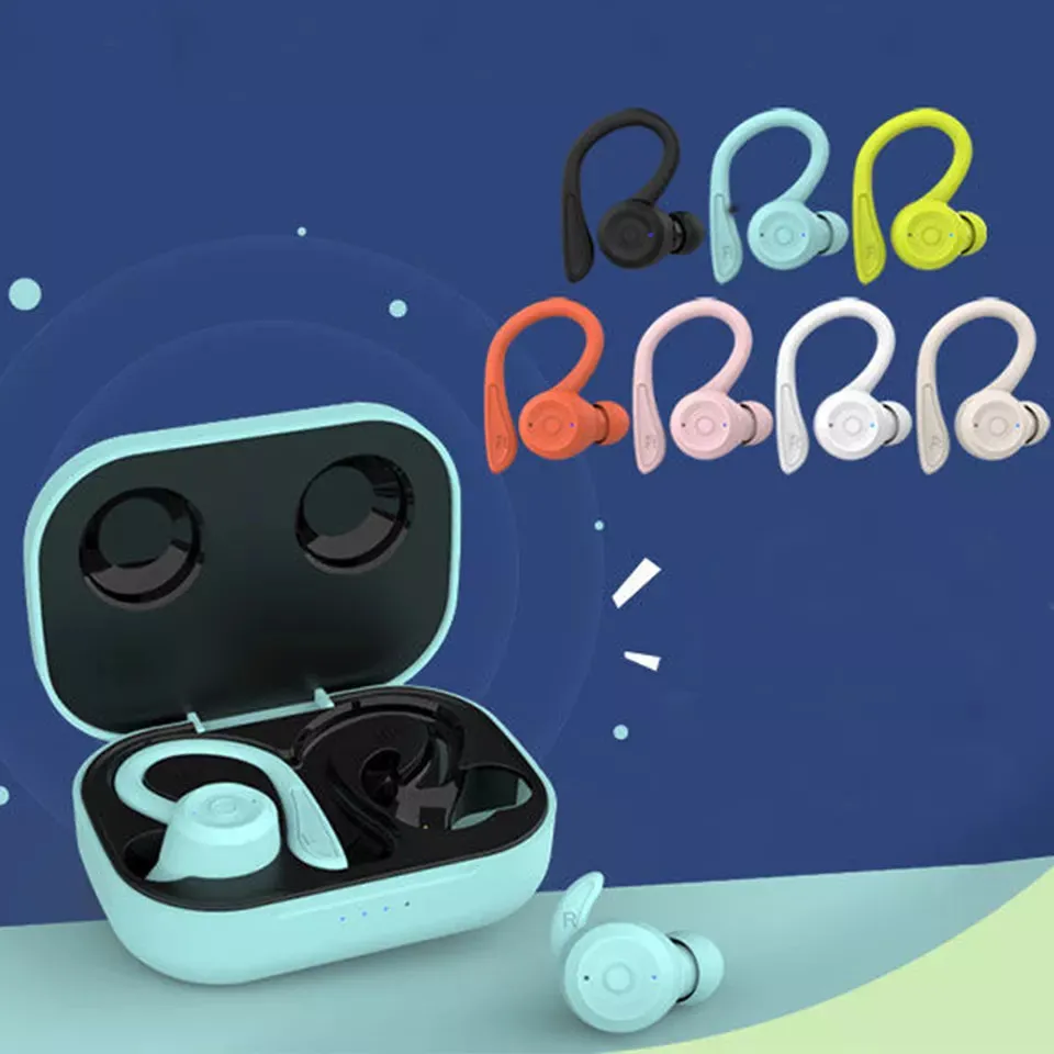 T20 Stereo True Wireless Bluetooth Sports Earphones with Earhook 2-in-1 Combo Super Bass Big Battery Headset
