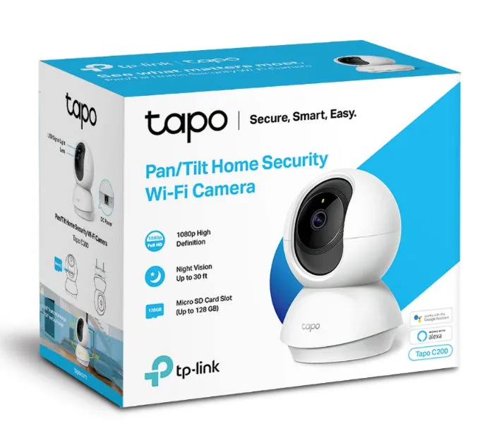 Tapo C200 - Network Surveillance Camera - Pan / Tilt - Colour (Day&Night) - 1920 X 1080 - 1080P - Fixed Focal - Audio -