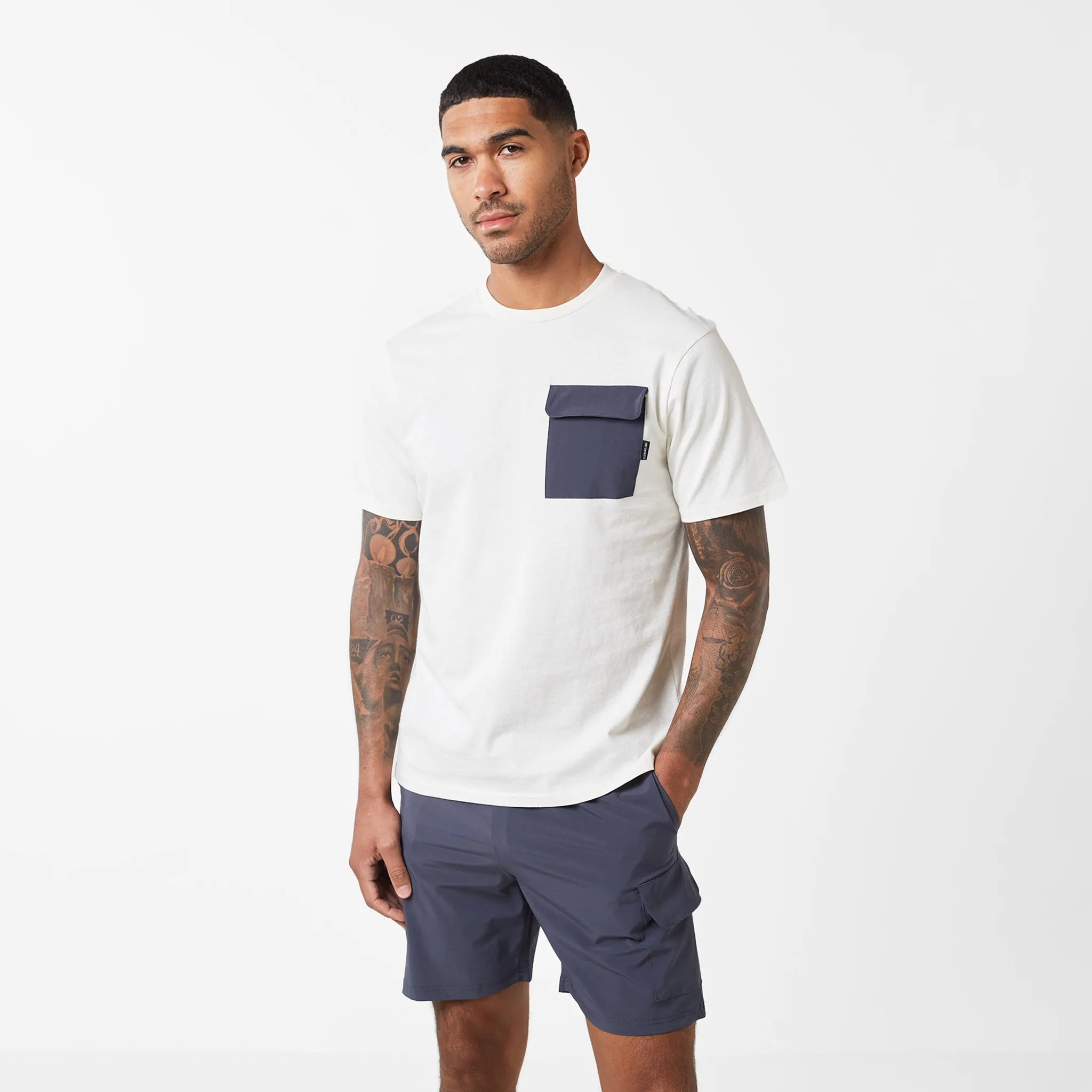 Tech Pocket Twinset | Off White Charcoal
