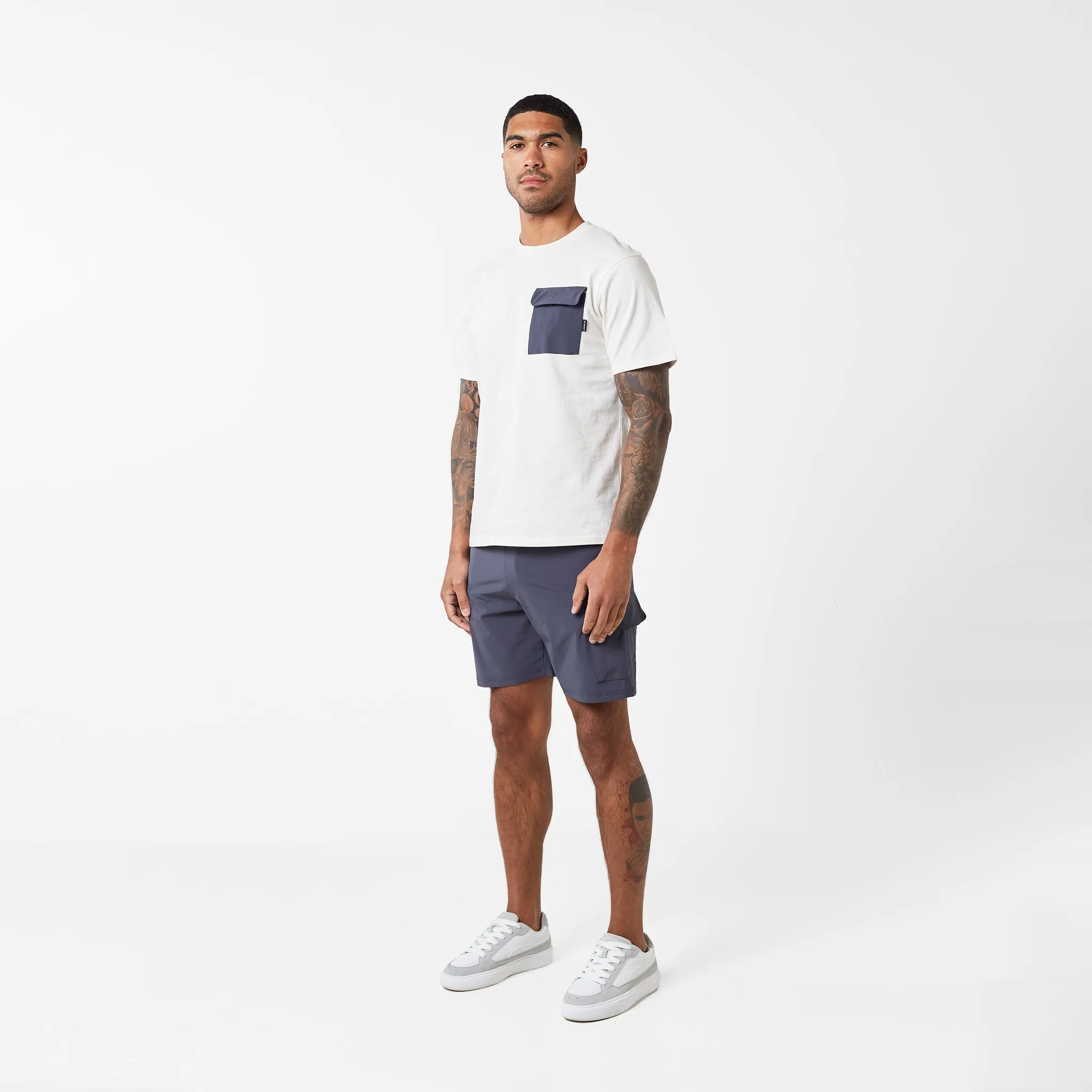 Tech Pocket Twinset | Off White Charcoal