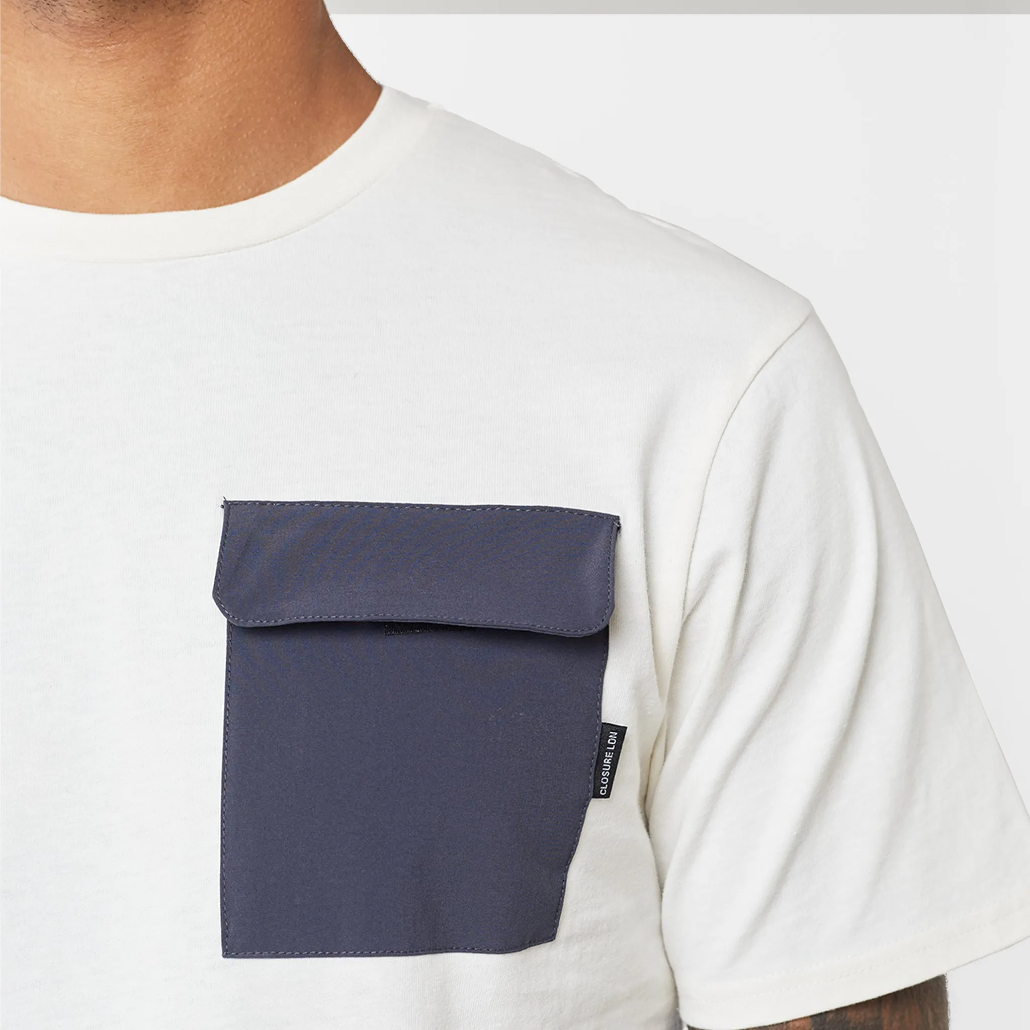 Tech Pocket Twinset | Off White Charcoal