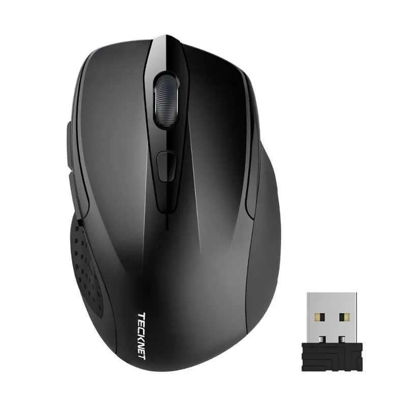 TeckNet Pro Wireless Mouse Nano Receiver Ergonomic Mice - 6 Buttons 2400DPI