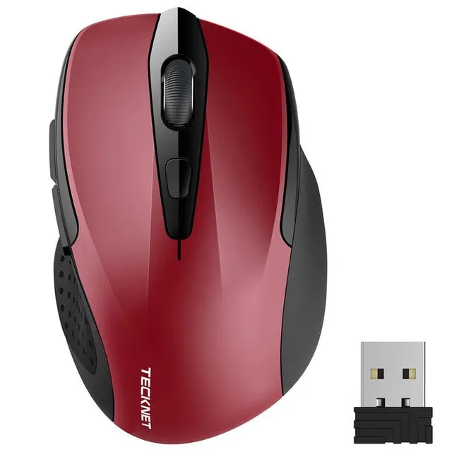 TeckNet Pro Wireless Mouse Nano Receiver Ergonomic Mice - 6 Buttons 2400DPI