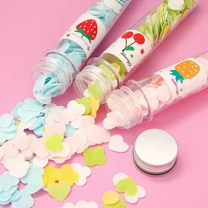 Travel Mini Soap Paper/Disposable Petal Fruit Soap Paper/Portable Bottled Soap Paper/New Hand-washing Soap / Child Hand Washing Soap Paper (Pack of 1, Random Color)