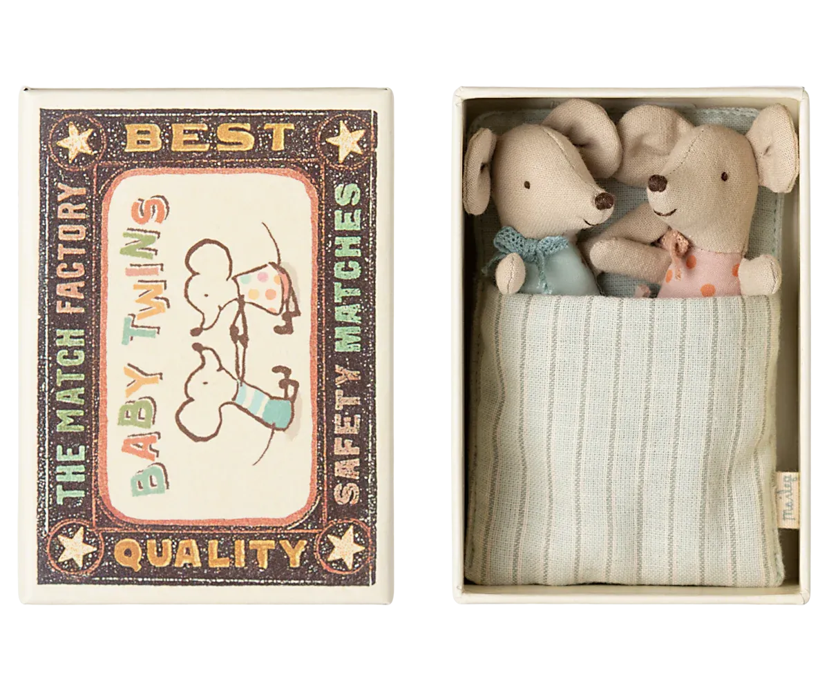 Twins, Baby Mice in Matchbox