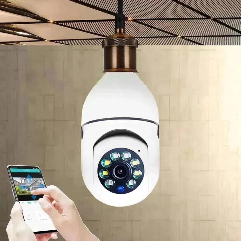 WiFi CAMERA 1080P Bulb 4X Zoom Camera E27 Home 5GWiFi Alarm Monitor Best Home Security Camera System Wireless CCTV Outdoor Security Camera