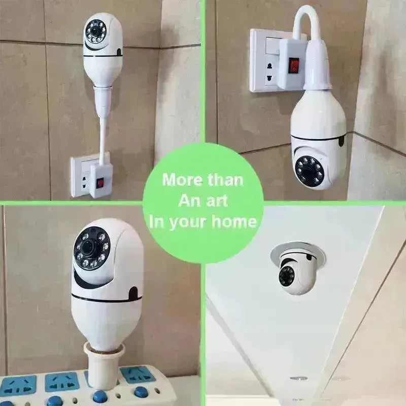 WiFi CAMERA 1080P Bulb 4X Zoom Camera E27 Home 5GWiFi Alarm Monitor Best Home Security Camera System Wireless CCTV Outdoor Security Camera