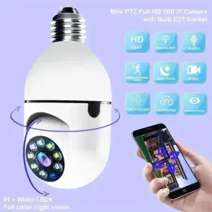 WiFi CAMERA 1080P Bulb 4X Zoom Camera E27 Home 5GWiFi Alarm Monitor Best Home Security Camera System Wireless CCTV Outdoor Security Camera